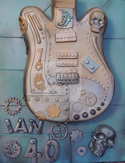 Steampunk Guitar - Cake by Shereen