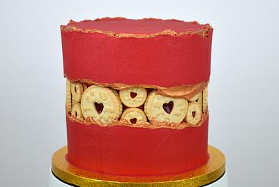 Jammie Dodgers Fault Line Cake - Cake by Cakes For Show