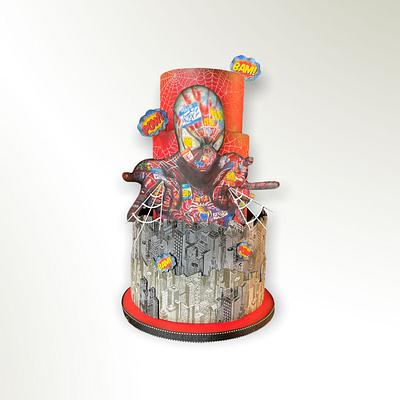 Spiderman cake - Cake by Cindy Sauvage 