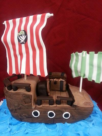 Pirate ship - Cake by SugarItUp