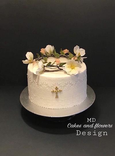 cake for communion - Cake by Kvety na tortu