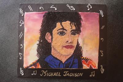 Michael Jackson Pointillism Cake - Gone Too Soon Collaboration - Cake by Sumerucreations