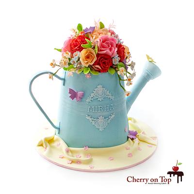 Watering can cake  - Cake by Cherry on Top Cakes