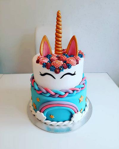Unicorn cake  - Cake by Azra Cakes