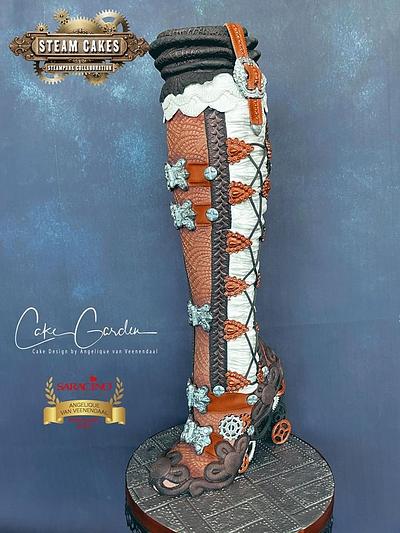 Steam cakes 2020 collaboration - Steampunk boot - Cake by Cake Garden 