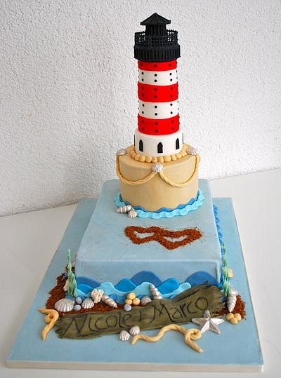 Lighthouse Wedding Cake - Cake by Simone Barton