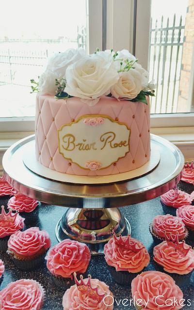 Girls elegant Baby shower  cake - Cake by Coverley