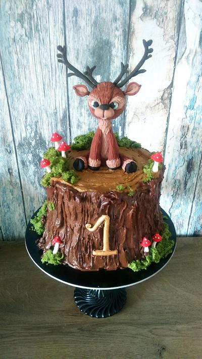 Deer for 1st birthday - Cake by Daria