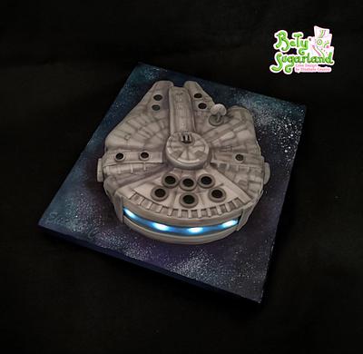 Millenium Falcon with lights - Cake by Bety'Sugarland by Elisabete Caseiro 