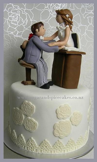 Computer Geek Wedding Cake!!! - Cake by Mel_SugarandSpiceCakes