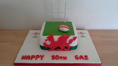 Wales Rugby cake - Cake by penrhynbakes