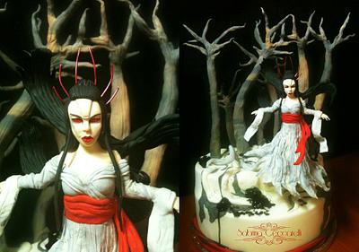 Geisha Ghost  halloween 2013 - Cake by Sabrina Ceccarelli