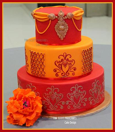Indian Wedding Cake - Cake by Tina Scott Parashar's Cake Design