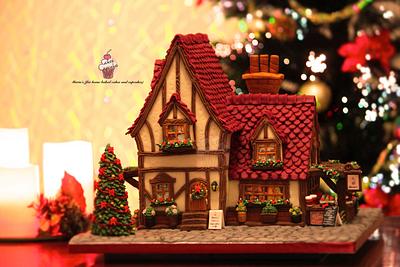 Christmas Cottage Cake - Cake by Maria's