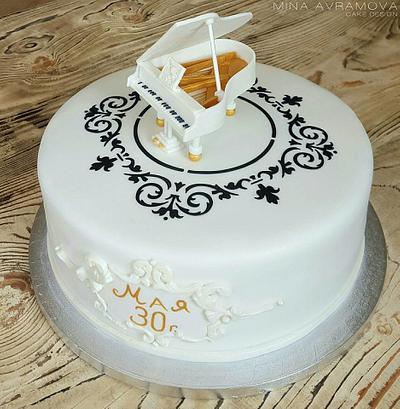 Cake White grand piano - Cake by Mina Avramova