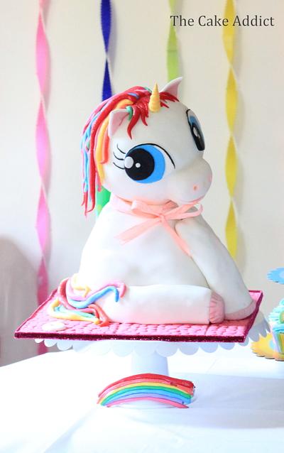 3D Rainbow Unicorn cake!!! - Cake by Sreeja -The Cake Addict