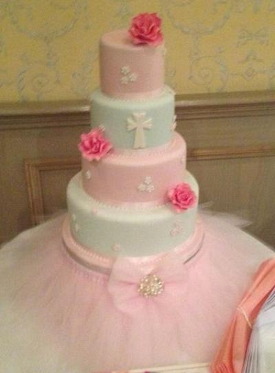 Girly Christening Cake - Cake by Campbells House of Cakes