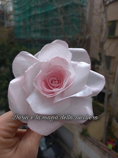 Rose in wafer paper - Cake by Daria Albanese