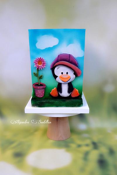 Mi pingüino canchero😁 - Cake by Alejandra Santillán