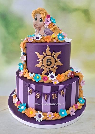 Rapunzel 2 tier fondant cake - Cake by Sweet Mantra Homemade Customized Cakes Pune