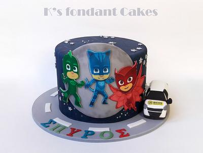 PJ masks - Cake by K's fondant Cakes