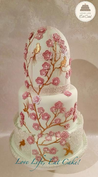 Oriental Blossoms and Birds - Cake by Love Life, Eat Cake! by Michele