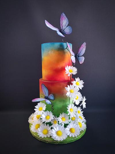 Daises Summer meadow  - Cake by Mischell