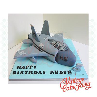 Fighter Jet F22 - Cake by Vintage Cake Fairy