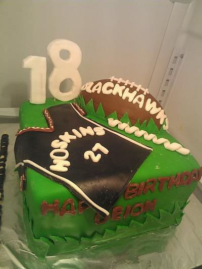 football - Cake by sticky dough cakes by Julia in Ferndale