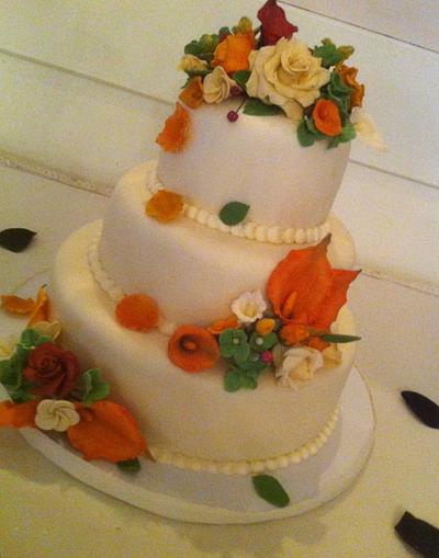 Wedding Cake- (Fall Theme) - Cake by BAKED