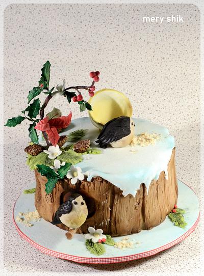 Birds in the snow - Cake by Maria Schick