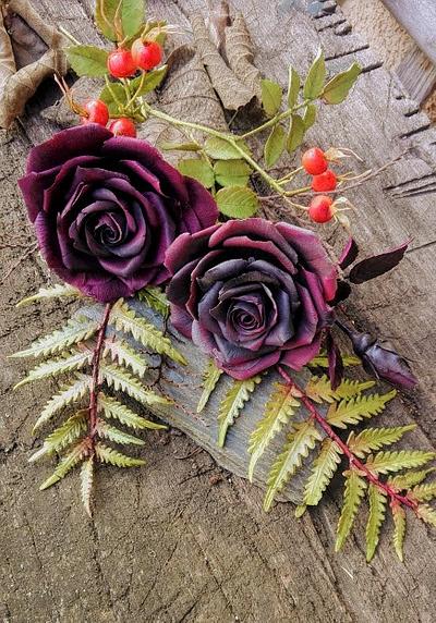 Purple roses - Cake by babkaKatka