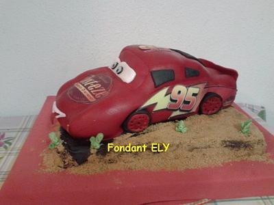 cake  coche rayo - Cake by Fondant manualidades Ely