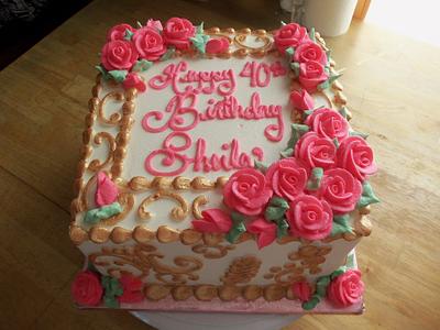 Sheila's 40th - Cake by Jennifer C.