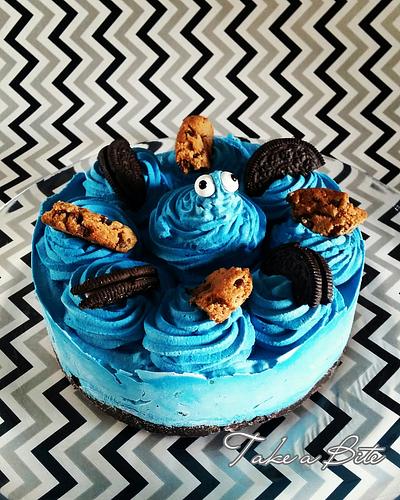 Cookie Monster Ice Tart - Cake by Take a Bite
