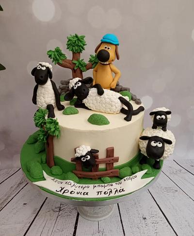 Shaun the sheep birthday cake - Cake by Evdokia Tzalla