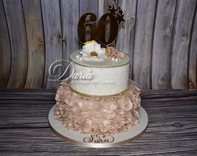 Ruffle cake for 60th birthday cake - Cake by Daria Albanese