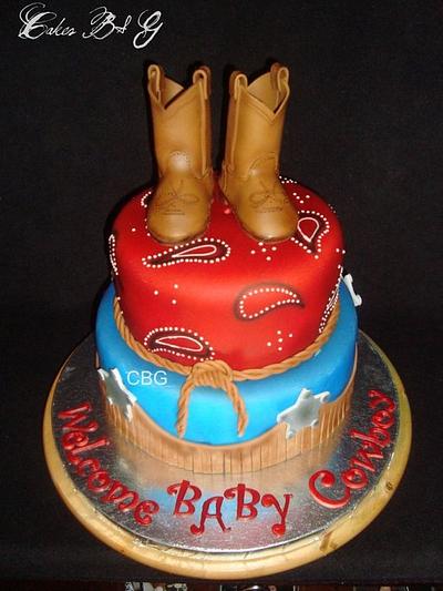 Baby Shower "Cowboy Themed" - Cake by Laura Barajas 