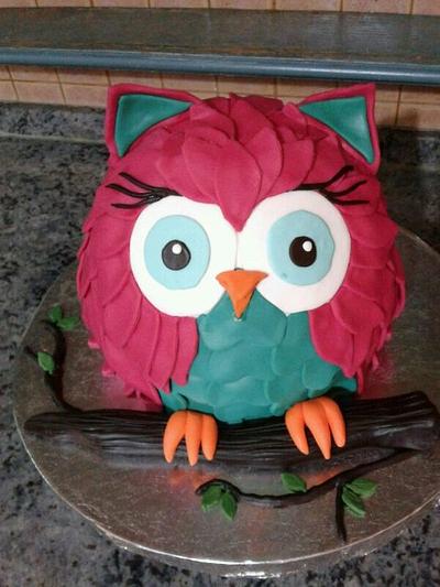 my first owl cake - Cake by ronya's bella torta