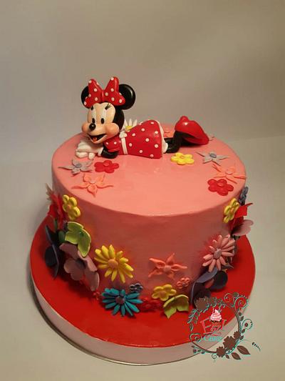 Minnie in flowers - Cake by Zerina