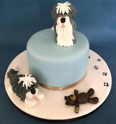 Old English Sheep dogs - Cake by Lesley Southam