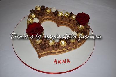 Heart chocolate cream tarte - Cake by Daria Albanese