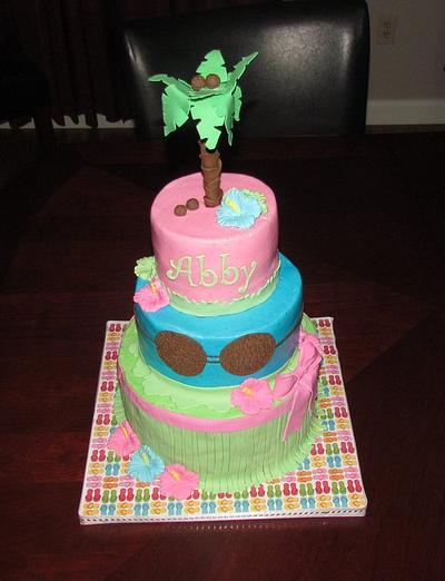 Hawaiian Birthday Cake - Cake by Jaybugs_Sweet_Shop