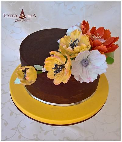 Sugar bouquet & ganache - Cake by Tortolandia