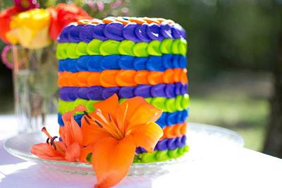 Colorful Summer Petal Cake - Cake by K Blake Jordan