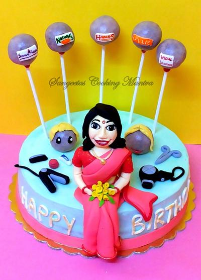 Hair Dresser Themed Cake - Cake by Sangeeta Roy Ghosh
