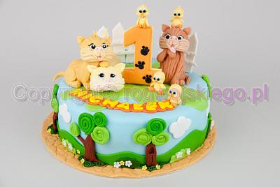 1st Birthday Cake / Tort na roczek - Cake by Edyta rogwojskiego.pl