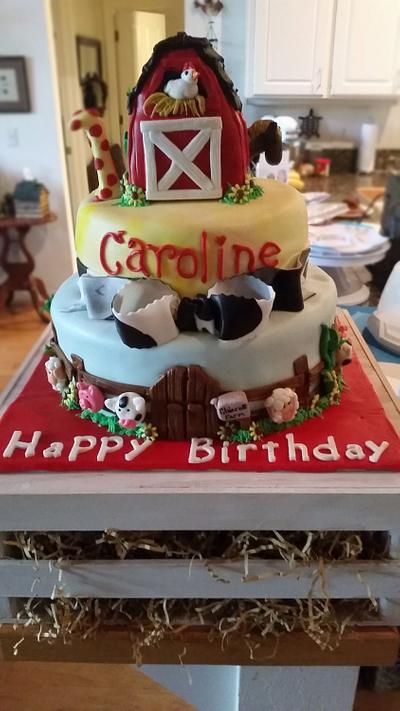 Barnyard birthday - Cake by Winniessugar