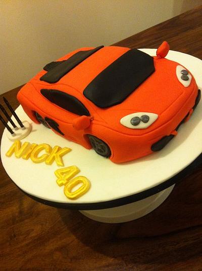 McClaren 12C 40th birthday car cake  - Cake by Helen-Loves-Cake
