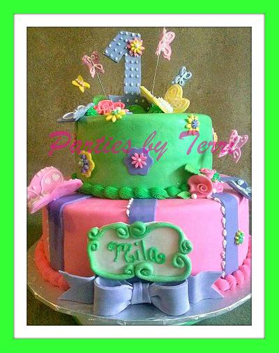 Girly Butterfly Cake - Cake by Parties by Terri